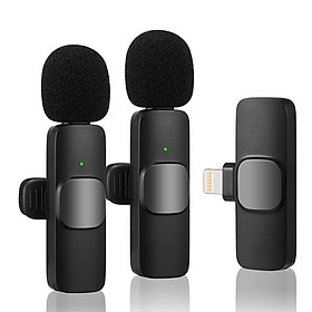 Micro thu âm cài áo không dây dùng quay tiktok, quay video - Hàng chính hãng - Micro - iPhone - 2 MIC