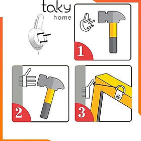 Mua Set 10 Móc Nhựa Đinh 3 Chân Treo Tranh  Ảnh  Đồng Hồ  Đồ Gia Đình  Đóng Tường Chịu Lực  Takyhome 2220Set10Si
