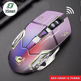 Hình ảnh Chuột không dây chuyên GAME XSmart Wolf X8 PRO NÂNG CẤP Wireless 2.4GHz SIÊU NGẦU, Tự động đổi màu sắc - Hàng Chính Hãng