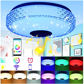 Mua Đèn ốp trần đổi màu có nhạc Bluetooth âm thanh đẳng cấp hàng chính hãng cực chất