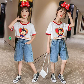 BV50 Size110-160 Set bộ bé gái Thời trang trẻ Em hàng quảng châu