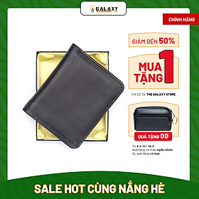 Ví Nam Bóp Nam Da Bò Thật Có Khe SIM Galaxy Store GVN07 (Đen)