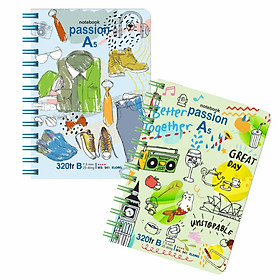 Sổ kẻ ngang lò xo kép dọc A5 320 trang 70/76; MS: 941