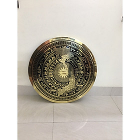 Mua Mặt trống đồng ăn mòn treo 80cm chất liệu đồng vàng nguyên chất
