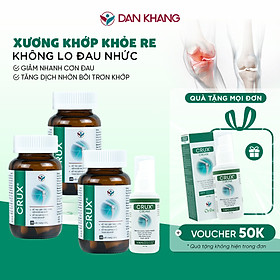 Combo 3 Viên Uống + 1 Kem Thoa Giảm Đau Khớp, Chống Thoái Hóa Khớp, Tăng Cường Vận Động CRUX 