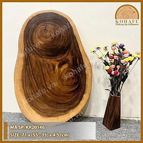 Mua MẶT BÀN CÀ PHÊ OVAL GỖ NGUYÊN TẤM HIỆN ĐẠI