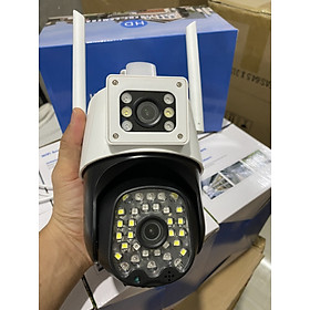Mua  SIÊU CAMERA 2 MẮT  Camera Wifi 2 Mắt Xem Cùng Lúc 2 Màn Hình - 1 Mắt Cố Định & 1 Mắt Xoay 360 Độ - Góc Quan Sát Cực Rộng - Đàm Thoại 2 Chiều - Báo Động Sáng Đèn Hú Còi Cảnh Báo - Hàng Nhập Khẩu