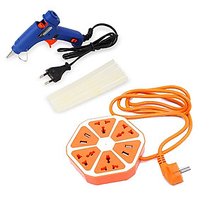 Mua COMBO : Ổ cắm điện thông minh và  Súng bắn keo 20W + Tặng kèm 10 cây keo
