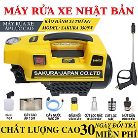 Máy phun xịt rửa áp lực cao sakura- Chính hãng