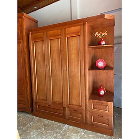 Mua Tủ Quần Áo Gỗ Xoan Đào 3 Cánh Có Kệ Góc