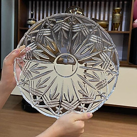 Mua Đĩa pha lê tròn hoạ tiết Bohemia đường kính 31cm Hàng chính hãng
