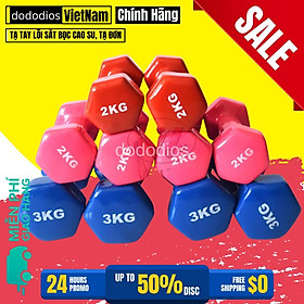 Tạ tay 2kg tập gym yoga pilates Thể Dục tại nhà cho nam nữ - Hàng chính hãng dododios - 1 chiếc ĐEN 2kg