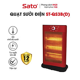 Mua Quạt sưởi SATO ST-QS3B(D) - Chức năng sưởi ấm bằng hồng ngoại không gây khó thở và khô da  chống chói mắt. Chế độ tự ngắt điện khi quạt bị nghiêng hay đổ - Miễn phí vận chuyển toàn quốc- Hàng chính hãng