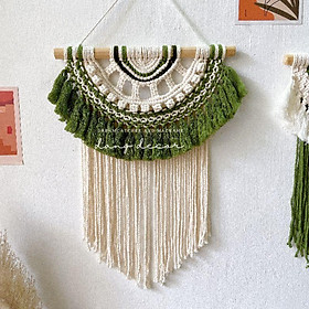 Mua mành macrame nửa vòng tròn trang trí nhà cửa nhiều màu phong cách vintage