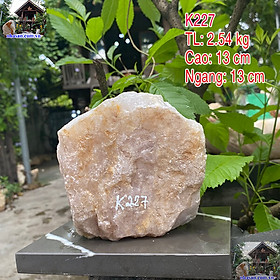 Mua Viên đá thạch anh hồng vật phẩm phong thủy trang trí tăng năng lượng - 2.54kg (13x13 cm)