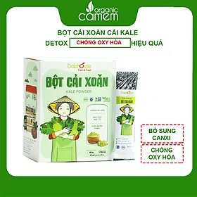 Bột cải xoăn hữu cơ sấy lạnh Dalahouse - Hộp 20 gói 3gr tiện lợi - Đào thải độc tố, chống ô xy hóa, bổ sung can xi hữu cơ cho cơ thể