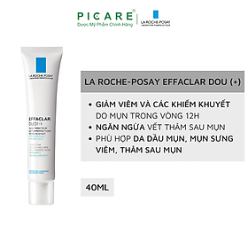 Kem Dưỡng Giảm Mụn, Ngừa Thâm, Thông Thoáng Lỗ Chân Lông La Roche-Posay Effaclar Duo+ 40ml