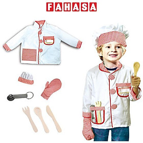 Bộ Trang Phục Đầu Bếp - Hóa Trang Halloween Bé Trai - 3 - 8 Tuổi - Le Sheng 0988