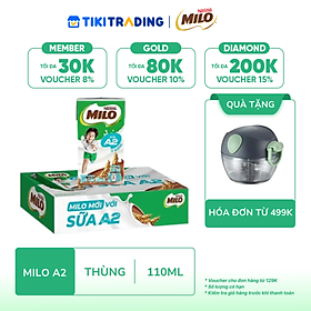 Thùng 48 Hộp Sữa Nestlé MILO A2 MỚI  (110ml / Hộp)