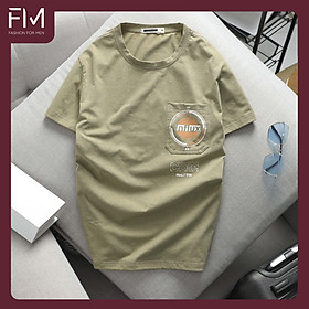 Áo thun nam cổ tròn tay ngắn có túi, chất thun cotton thấm hút co giãn tốt - FORMEN SHOP - FMPS181