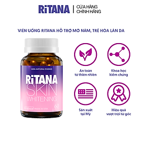 Viên uống RITANA trắng da mờ sạm nám với L-Glutathion, Sakura, Pomegranate, P.Leucotomos, collagen (60 viên)