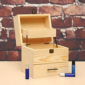 59 Slot Huile Essentielle Bouteille Stockage Rangement Bo?te en Bois 3 Couche