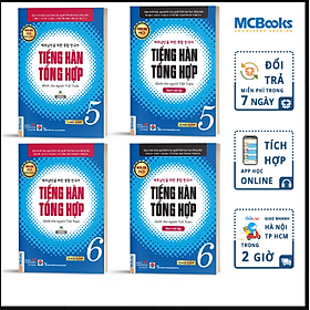 Combo 4 Cuốn Tiếng Hàn Tổng Hợp Cao Cấp 5 và 6 Bản Màu – Học Kèm App Và Bài Giảng Online.Tặng bút và sổ tay MHBooks