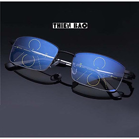 Kính lão thị, kính viễn thị Nam nữ hàng đẹp xẻ cước KVM367 chống as xanh Gọng TITANIUM càng dẻo chuẩn độ
