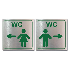 Bảng WC, Bảng toilet, bảng lối đi, bảng chỉ dẫn nhà vệ sinh nam nữ -WC in trực tiếp loại cao cấp
