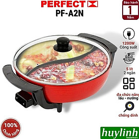 Nồi Lẩu Điện 2 Ngăn Perfect PF-A2N (5.0 Lít)- Hàng Chính Hãng