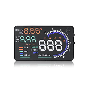 Car HUD Head up Display OBDⅡ 5.5inch Large Screen Projector Digital HUD Speedometer MPH RPM Overspeed Warning Safe Driving