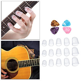 Guitar Fingertip Protectors Silicone Guitar Finger Guards Guitar Fingertip Protection Covers Caps