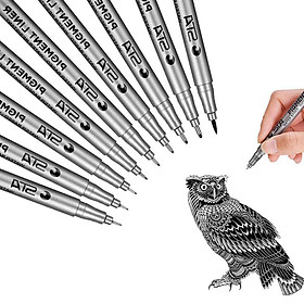 9 Micro-Pen Precision Fineliner Waterproof Archival Ink Pens Fine Point Line Pen for Art Drawing Supplies