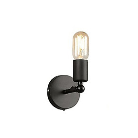 LED Simple Wrought Iron Bedside Light Retro Style Wall Lamp