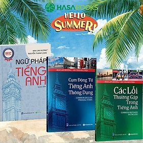 Combo 3 Cuốn Ngữ Pháp Tiếng Anh + Cụm Động Từ + Các Lỗi Thường Gặp