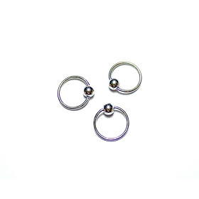 Khuyên tai tròn 1 bi màu bạc bi lớn - XUÂN SHOP CHUYÊN KHUYÊN NHẬP THÁI