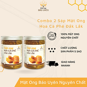 Combo 2 Hũ Sáp Mật Ong Hoa Cà Phê Nguyên Chất Bảo Uyên Cung Cấp Dinh Dưỡng Tăng Cường Đề Kháng Cơ Thể Dung Tích 750ml