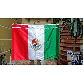 Quốc kỳ Mexico 1x1,5m in chuyển nhiệt may theo yêu cầu