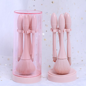5PCS Mini Makeup Brushes Set Foundation Powder Concealers Eye Shadows Makeup with Brush Holder