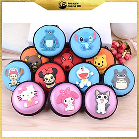 Mua Hộp đựng tai nghe ngộ nghĩnh loại đẹp -Bao da phụ kiện điện thoại chắc chắn  ít bám bẩn  dễ lau chùi