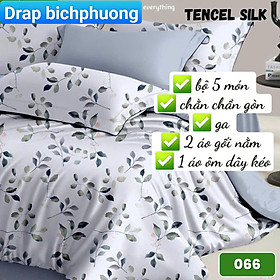 Bộ chăn drap gối Tencel vải Hàn Quốc , đỉnh cao mát , mềm mại { drap mền và 3 áo gối} HOẶC mền lẻ