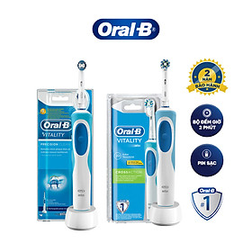 Hình ảnh COMBO Bàn chải đánh răng điện Oral-B Vitality CrossAction Blue D12.513 và Bàn chải đánh răng điện Oral-B Precision Clean - Hàng chính hãng 