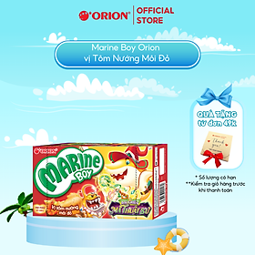 Bánh Cá Marine Boy Orion vị Tôm Nướng Môi Đỏ 35g hộp