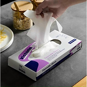 Mua Hộp 100 Găng tay cao su VictoriaBay làm bếp vệ sinh siêu dai chất liệu TPE không mùi