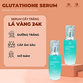 (Tặng tẩy da chết mychi) Serum Mychi - serum cấy trắng lá vàng 24k cam kết hàng chính hãng