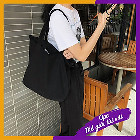 Túi vải canvas, túi tote du lịch thiết kế đơn giản nhiều ngăn phong cách retro - OTV022