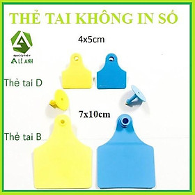 Thẻ tai không in số B cho bò hàng cao cấp