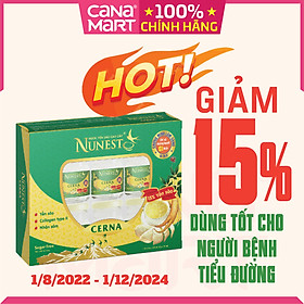 [Hộp 6 lọ x 70ml] Nước yến sào cao cấp Nunest Cerna dành cho người bệnh tiểu đường