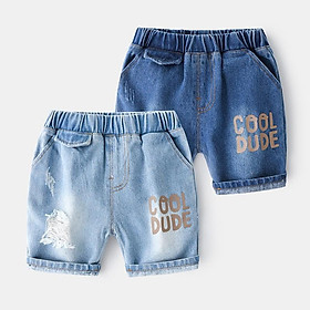 Quần jean cho bé trai Easy Baby, quần jeans đùi thời trang cho bé từ 10