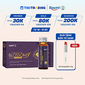 Nước uống collagen thảo dược giúp đẹp da, hỗ trợ ngủ ngon Blossomy Premium lốc 10 chai x 50ml